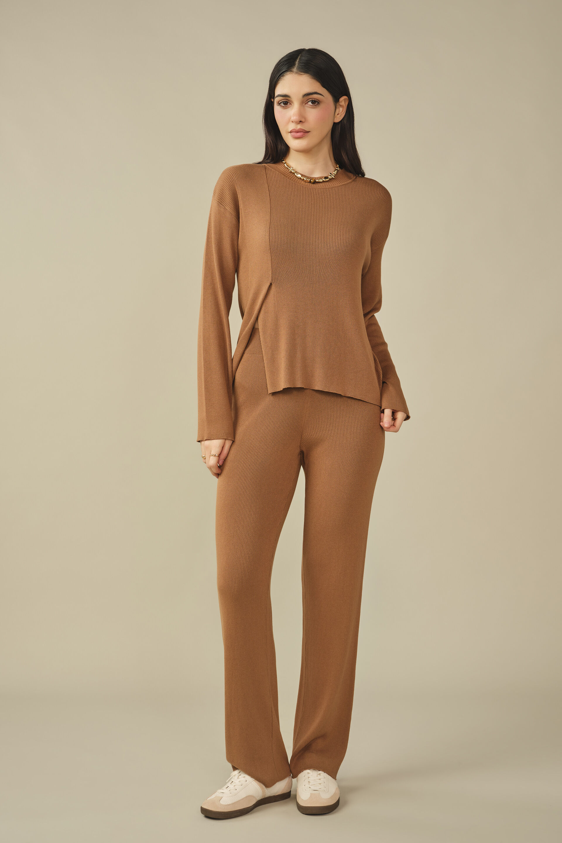 Dark Beige Drift Co-ord Set